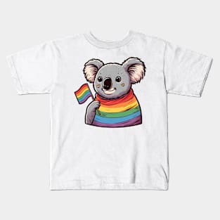 Gay Pride Koala Bear Kids T-Shirt